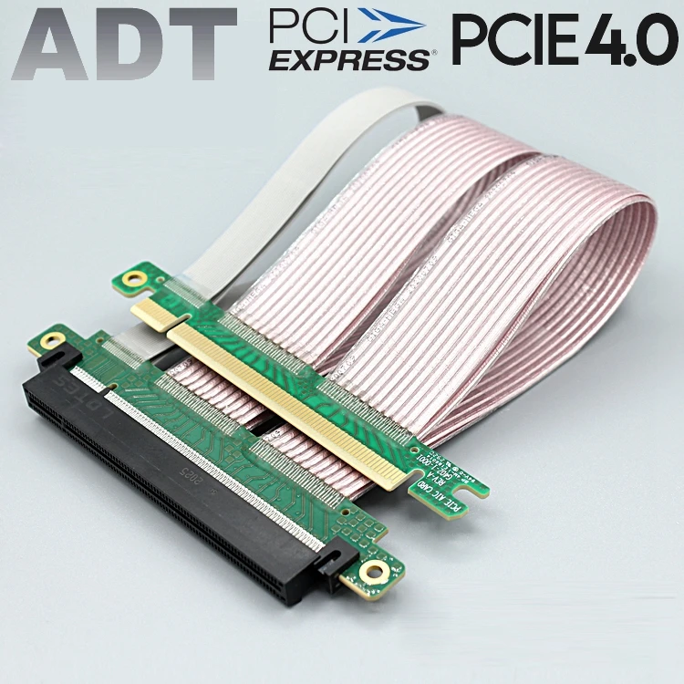 

PCI Express 4.0 High Speed 16X Flexible Cable Extension Port Adapter Riser Card PC Graphics Card Connector Cable GEN 4.0 22cm