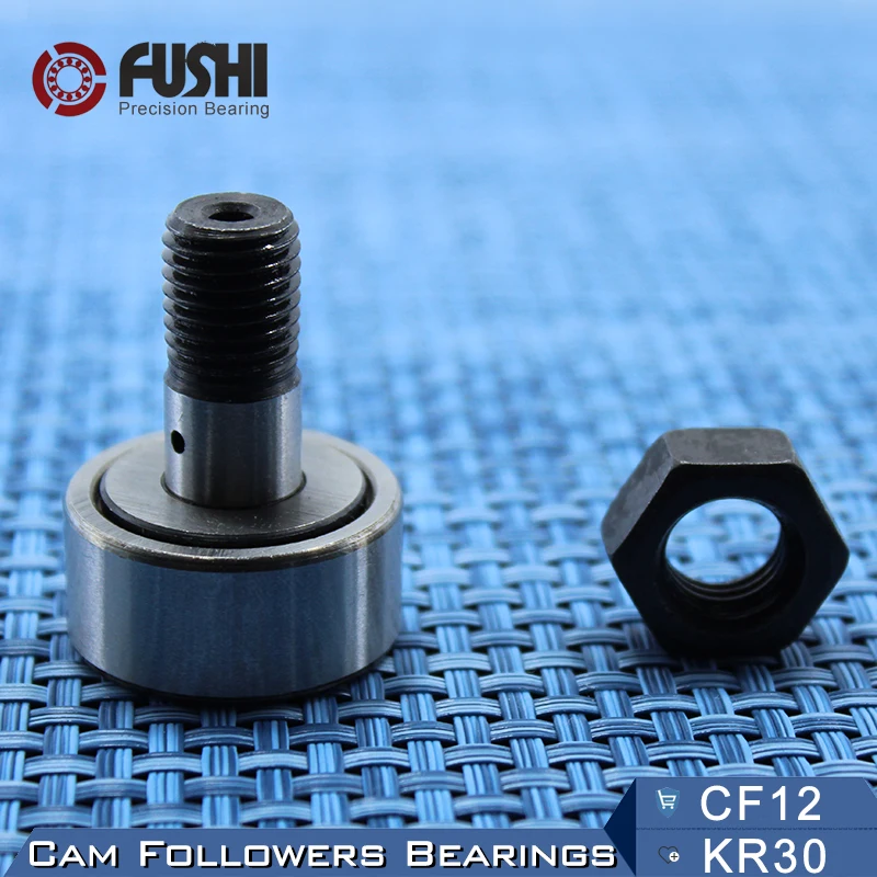 KR30 CF12 Cam Followers Bearing 12mm 1PC Stud Type Track Rollers KRV30 CF12B NAKD30 KR30PP / UU Bearings CF-12