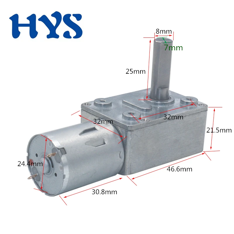 JGY-370 Shaft Length 25MM D7 High Torque Reduction Speed 6tpm-210rpm PWM Controller DC 6V 12 V 24V Volt Moter Self-Lock