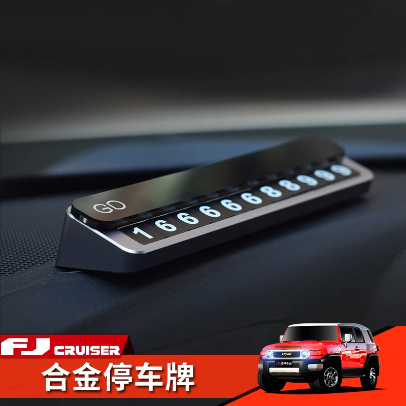 

06-21 Year Toyota FJ Cruiser Interior Modification Hidden Switch Temporary Parking Number Plate Decoration Accessories