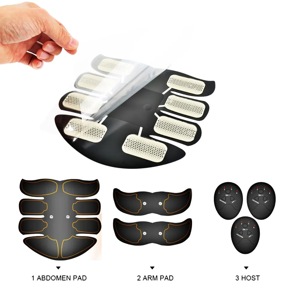 EMS Muscle Stimulator Trainer Smart Fitness Abdominal Training Electric Body Weight Loss Slimming Device WITHOUT RETAIL BOX