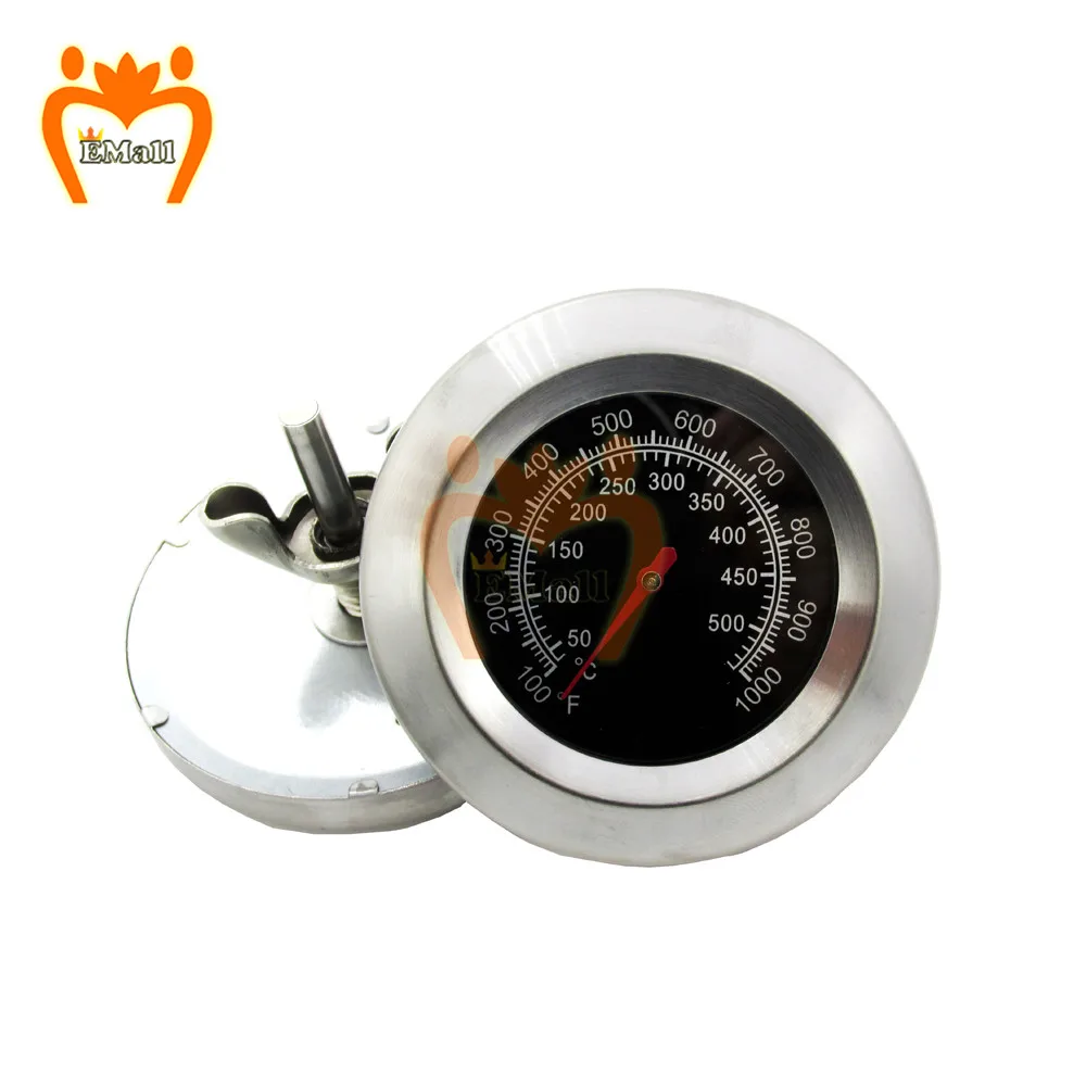 50-500 celsius aço inoxidável churrasqueira termômetro fogão a carvão cozinhar carne medidor de temperatura dos alimentos sensor forno de pizza