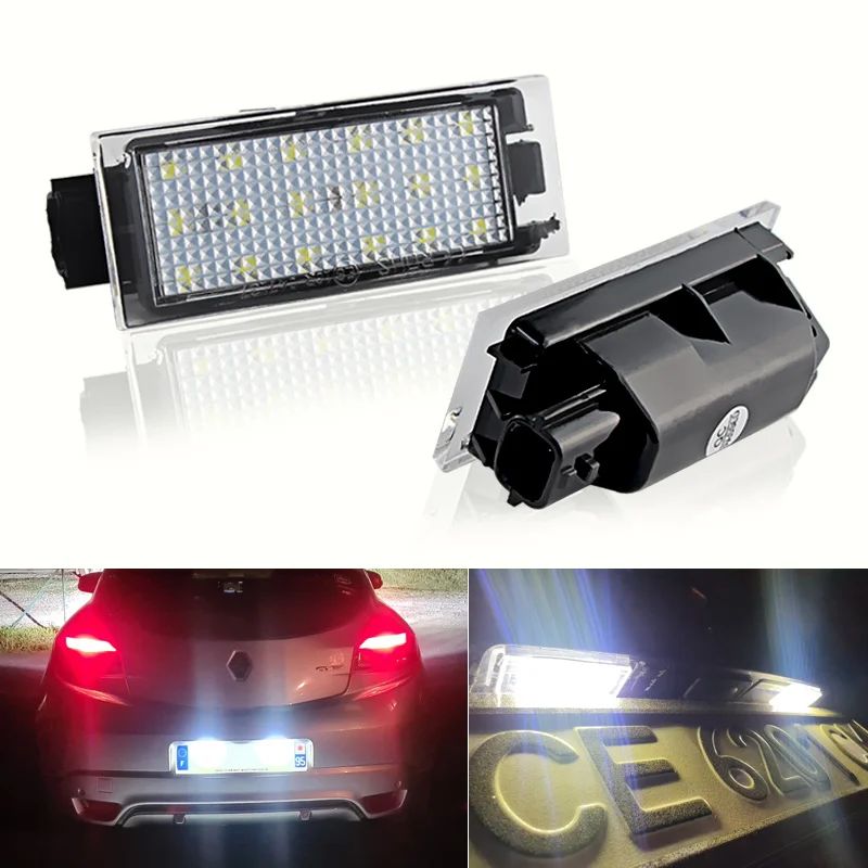 

Car LED License Plate Light For Renault Megane 2 Clio Laguna 2 Megane 3 Twingo Master Vel Satis Accessories Canbus No Error Lamp