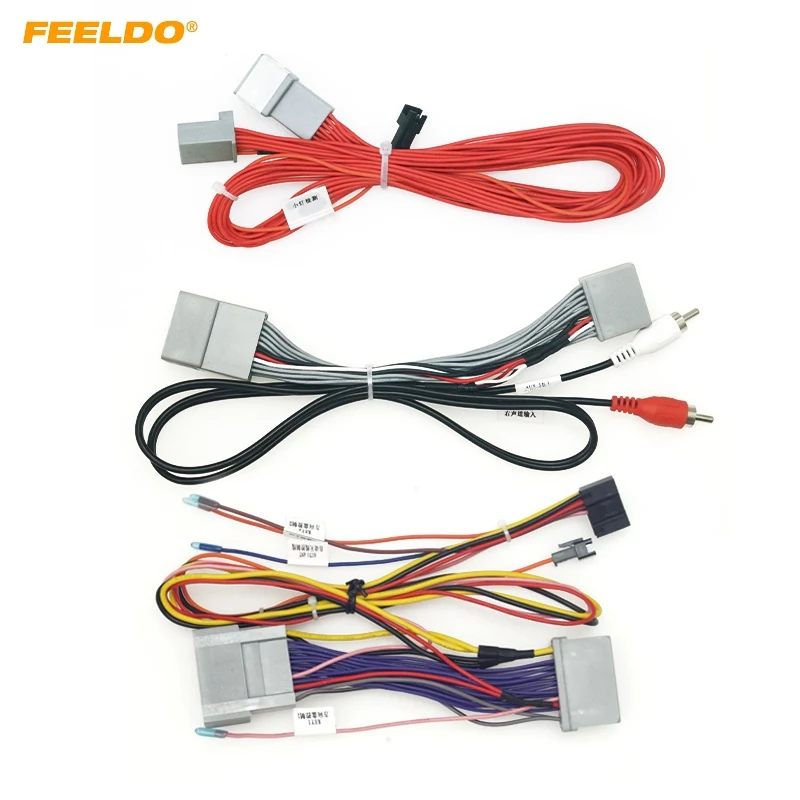 

FEELDO Car Audio CD/DVD Player 16PIN Android Power Cable Adapter For Honda Accord 08-13 Radio Wiring Harness #HQ6504