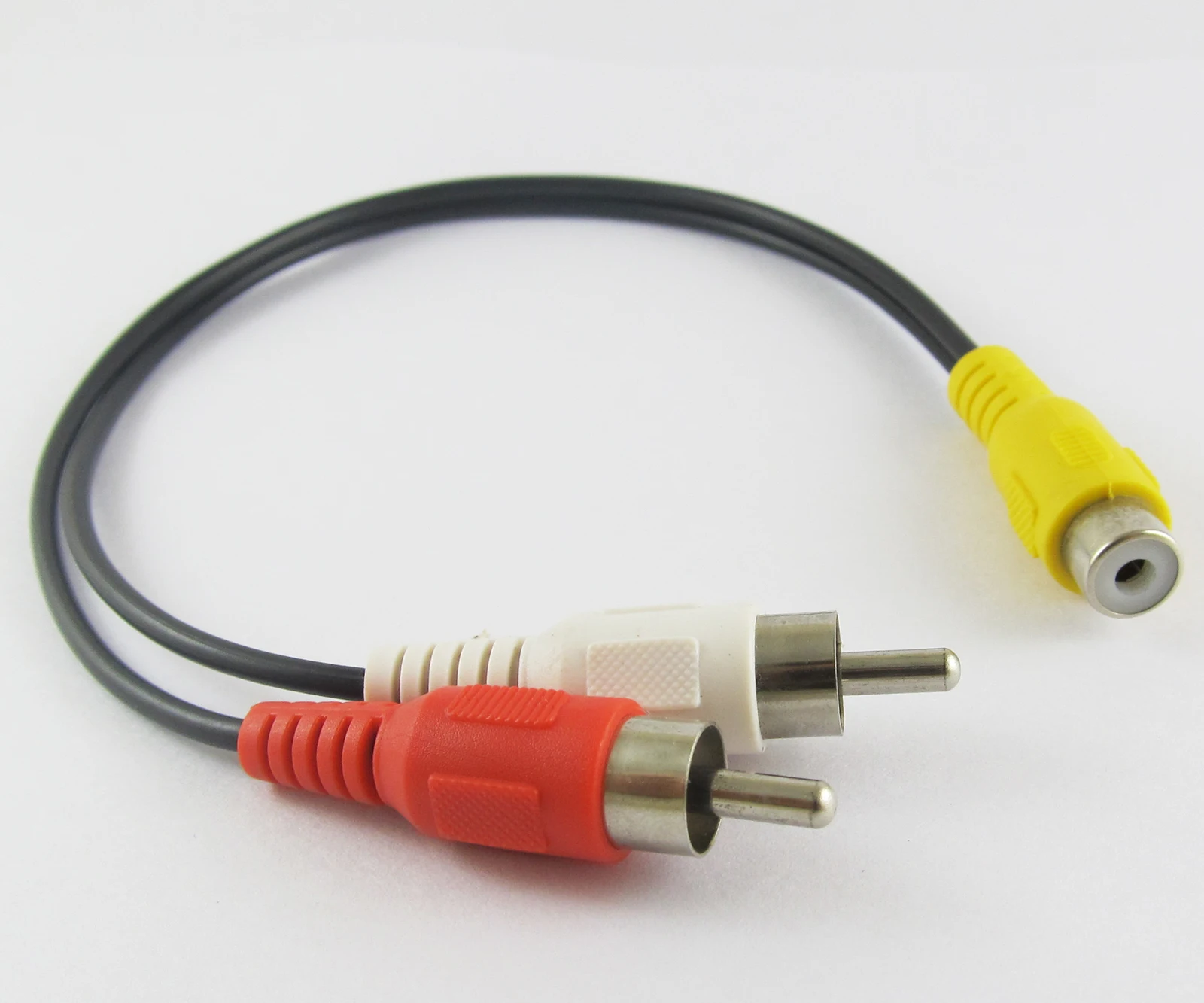 1pc RCA Female to 2 RCA Male Plug Y Splitter Audio Video AV Adapter Cable 28cm Item No.: 40089