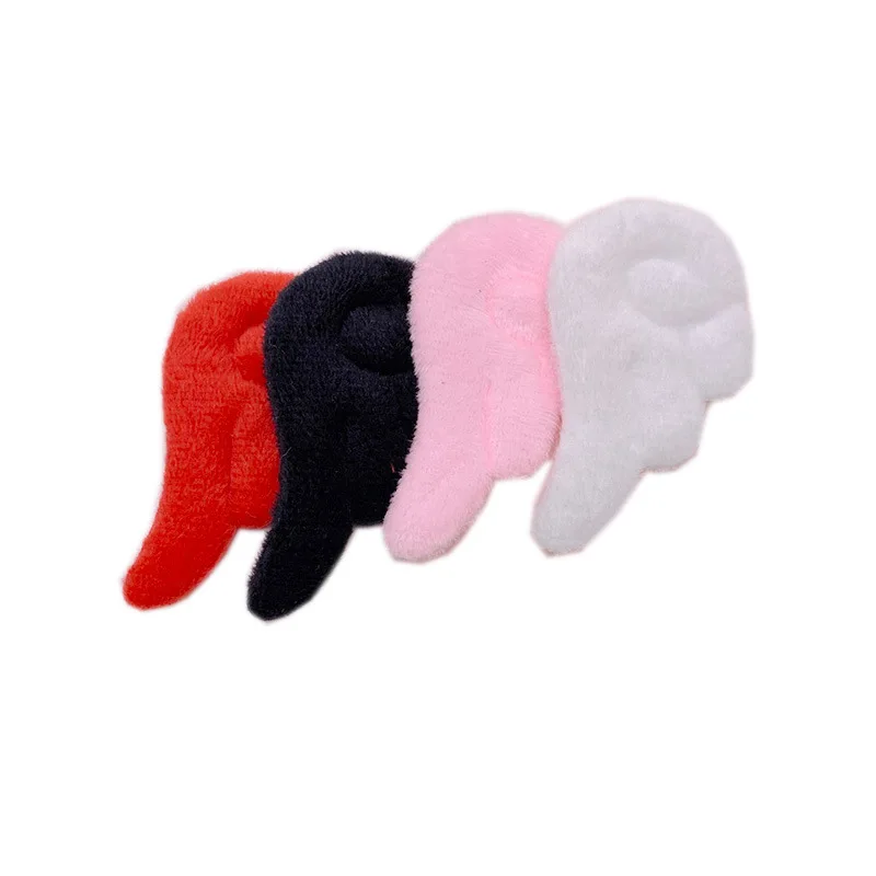 7*4 cm, 40 Stück/Set, Plüsch-Filz-Engelsflügel, gepolsterte Applikationen zum Selbermachen, für Kinder-Haarspangen und als Accessoires für Socken und Hüte. – Detail 6