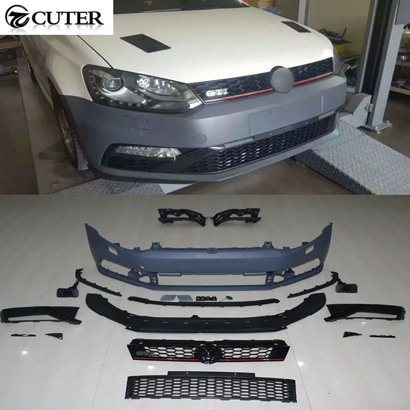 Polo Gti Style Pp Unpainted Grey Primer Auto Car Front Bumper for Volkswagen Polo Gti r Bumper 2011-2015