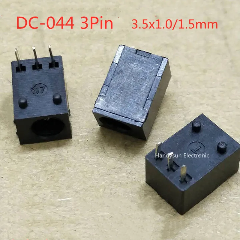 Toma de corriente CC DC-003, 3,5x1,3mm, hembra, 3 pines, toma de corriente directa, Conector de montaje de Panel de Pin de cobre