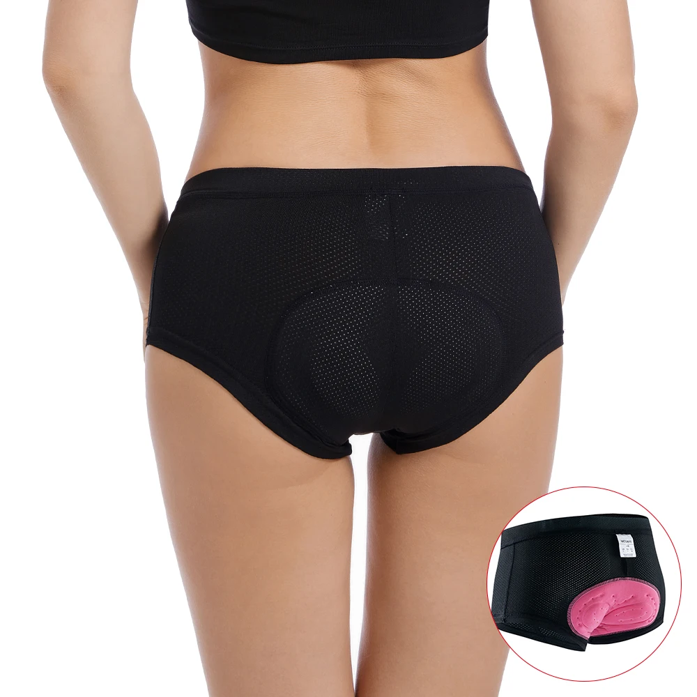 WOSAWE الدراجات Undershorts المرأة دراجة السراويل ثلاثية الأبعاد جل مبطن الدراجات السراويل الجبلية الدراجة الملابس الداخلية تنفس دراجة سراويل قصيرة