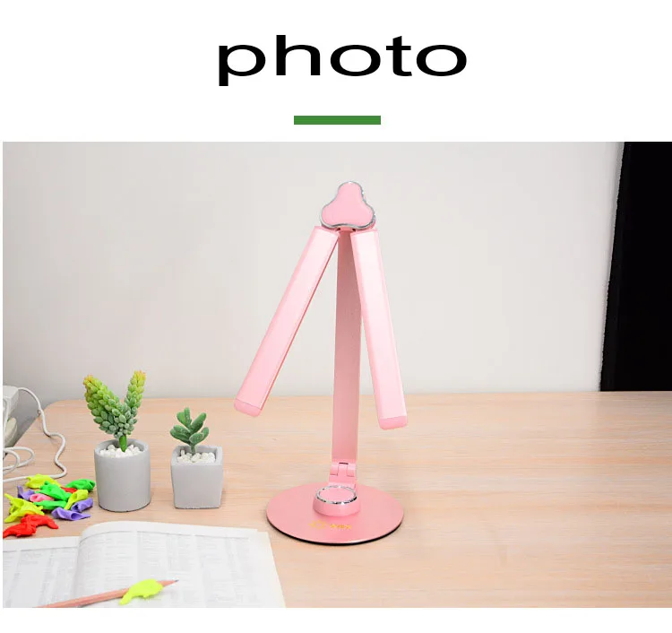 LED Piano Light Aluminum USB Desk Lamp Learning Metal Student Eye Protection Lamp Rechargeable Foldable Three-Color Adjustable
