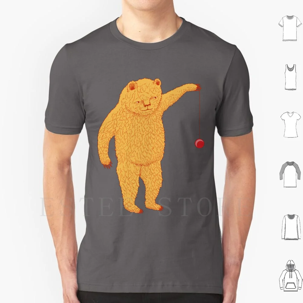 Bear With Yoyo Skills T Shirt DIY Big Size 100% Cotton Bear Yoyo Skills Susan Bear Man Manbear Golden Bear Red Yoyo Serious