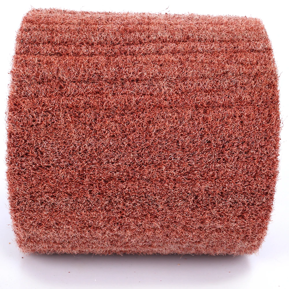 Non Tessuto di Nylon Flap Spazzola di Lucidatura Sbavatura Ruota Tamburo per in Acciaio Inox Tutti I Tipi di Metal90 * 100*19 Millimetri
