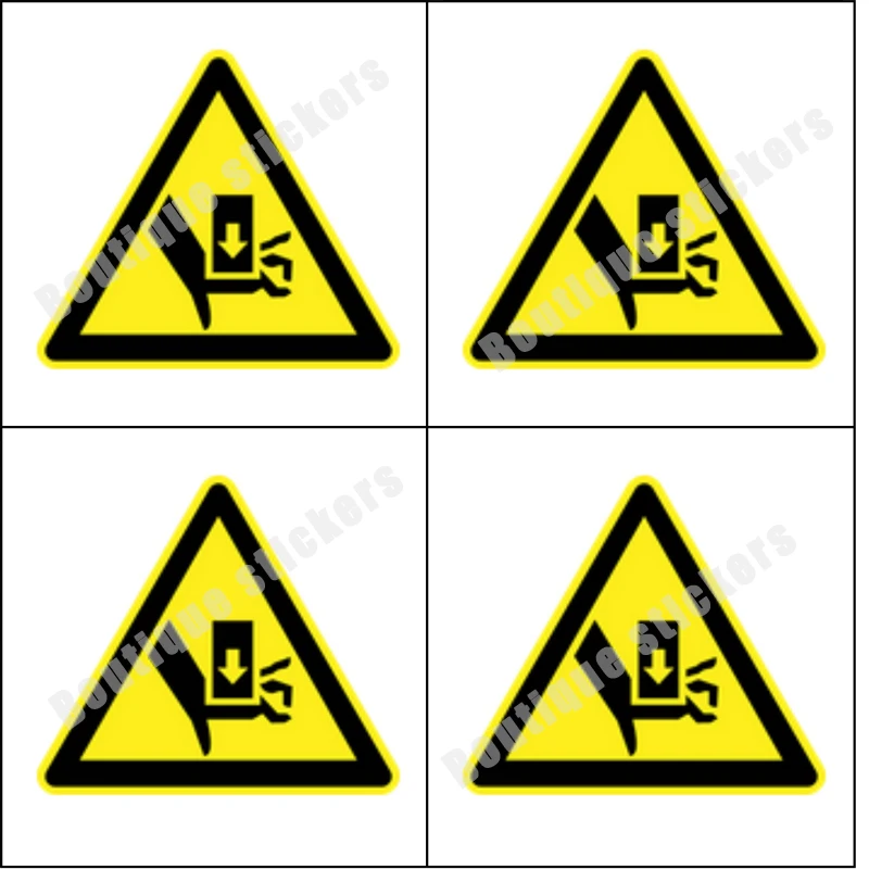 Heavy Objects Hazard Warning Signs Vinyl Decal Stickers Waterproof High-quality Art Patterns Warning Horror Remind Everyone