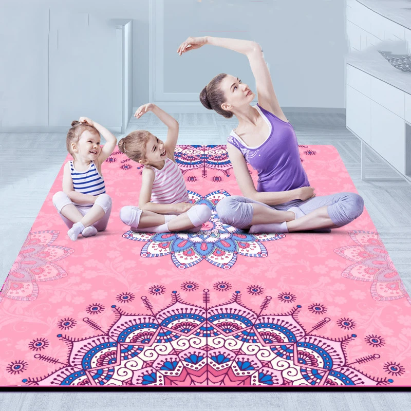 Extra Large Size Non-Slip Yoga Mat Natural Suede Quick Dry TPE Fitness Gymnastics Pilates Exercise Mat Picnic Mat Meditation Mat