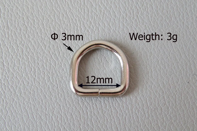 10mm 12mm 15mm 20mm 25mm 32mm Metal D Rings Buckle For Bag Backpack Straps Belt Pet Cat Dog Collar Clasp DIY Sewing Accessory