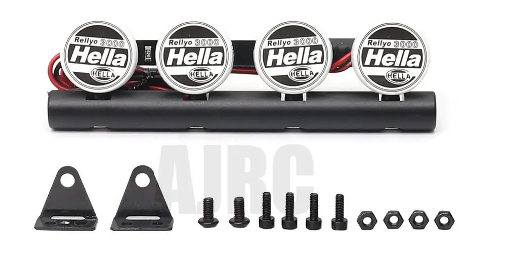 1 Uds RC coche LED lámpara de techo barra de luces para 1/10 coche trepador de control remoto Traxxas TRX-4 SCX10 90046 Recat MST luz de techo de carcasa de carrocería