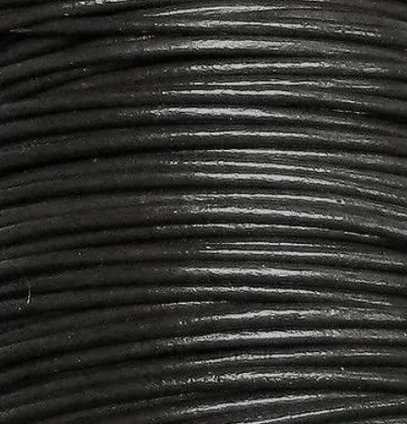 

tre3rt 2mm Black Hot good hotslae wojf Genuine Round 100% COW Real Leather Jewelry Cord String For Bracelet & Necklace