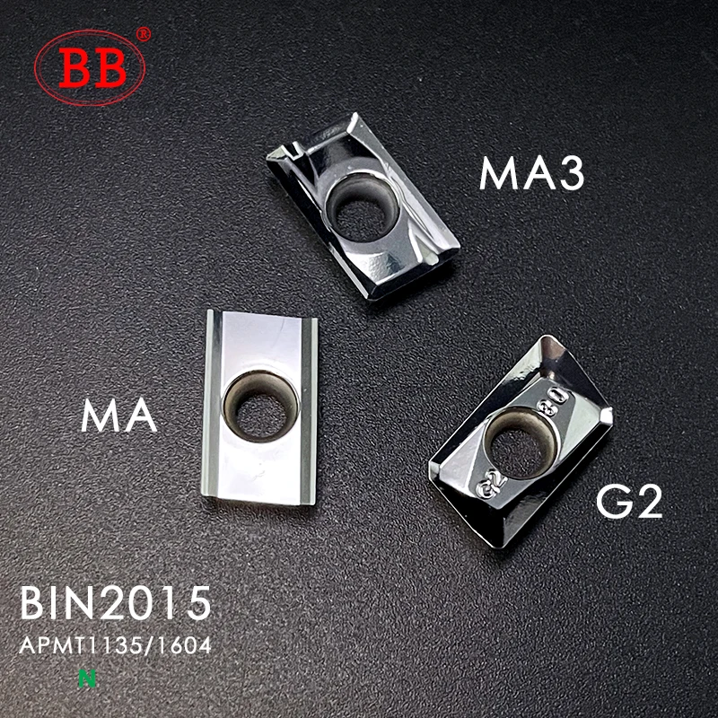 Inserto de carburo BB APMT1604 APMT1135 APKT 1135 1604 PDER máquina CNC, herramienta de fresado Indexable, placa de hoja PCD CBN