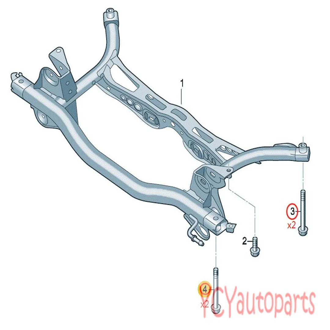 MQB Front & Rear Subframe Bolt Kit Fit For VW Beetle Caddy Golf Plus Jetta Passat Polo AUDI A1 A3 Q3 TT Skoda Enyaq Fabia Seat