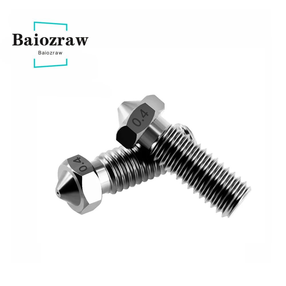 Hardened Steel Volcanic Nozzle 1.75mm M6 for High Temperature 3D Printing or Carbon Fiber Filament for The Hot End 1pcs