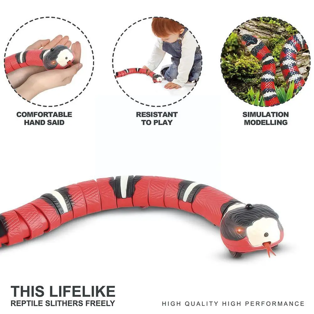 Hot Electric Induction Snake Toy Cats Toy Animal Trick Kids Terrifying Toys Mischief Novelty Funny Gift