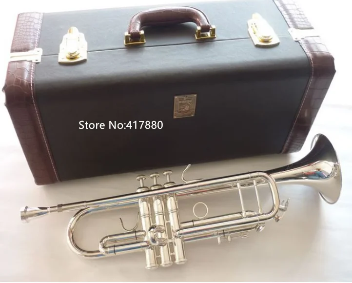 Hot Sell Bach  LT180S-72 Bb Small Trumpet  Silver Golden Key Professional Music Instruments with case