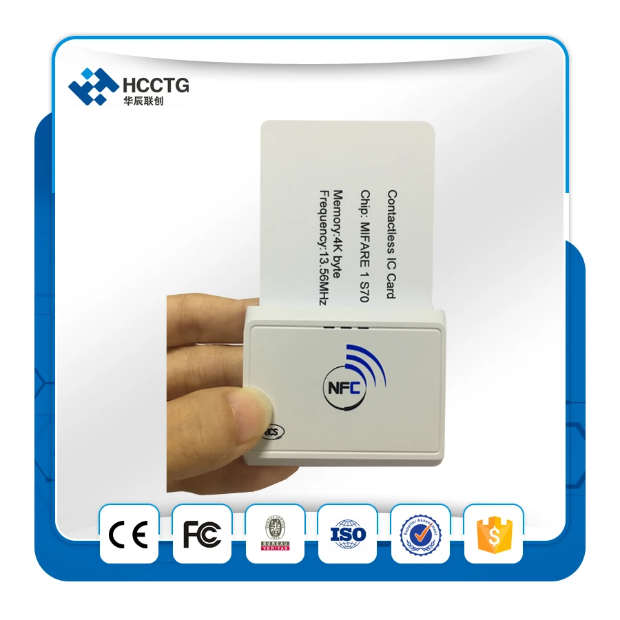 Wireless Contactless 13.56MHz NFC Reader Bluetooth Android RFID Mobile Card Reader Writer (ACR1311)