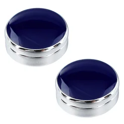 Blue & Black Enamel Men Cufflinks Button Cover Mens Wedding Dress Cover Buttons Jewelry Elegance Cuff Links