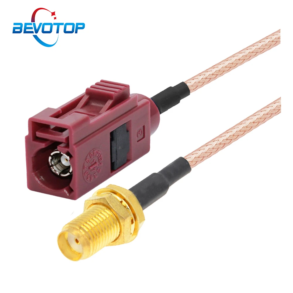 BEVOTOP Fakra D Female Jack to SMA Female Jack GSM Antenna Adapter Extension Cable  RG316 Pigtail RF Coaxial Jumper Cord