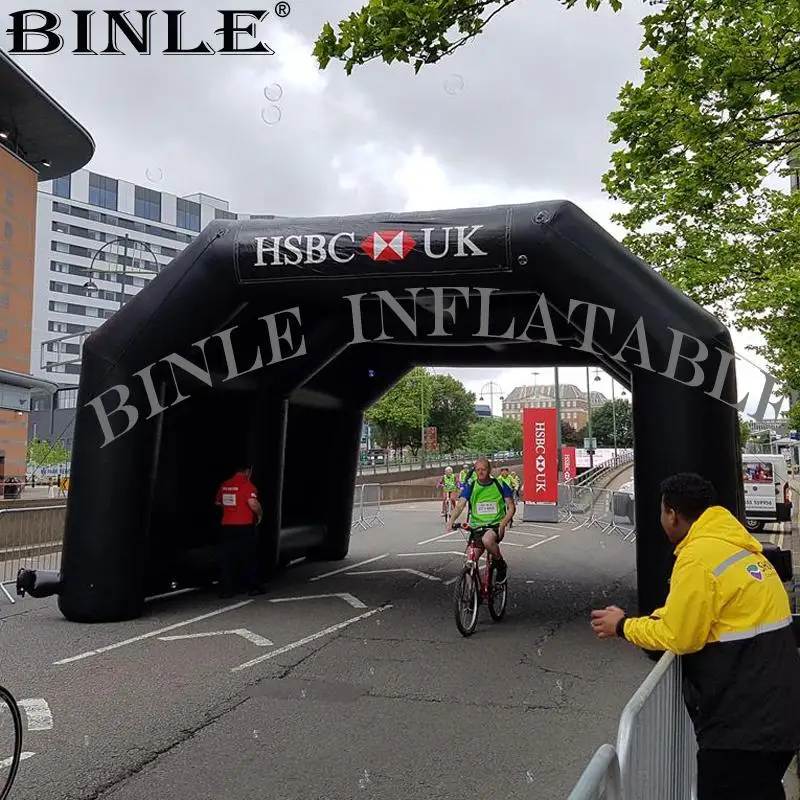 

Portable Black Sports Inflatable Entrance Tunnel Tent Inflatable Square Marquee For bicycle event