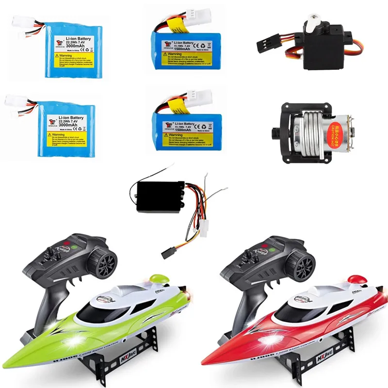 HJ806 HJ-806 High Speed RC Speedboat Spare Parts 1500MAH 3000Mah Battery motor Boat Cover HJ806 RC Boat Accessories HJ806 Blades