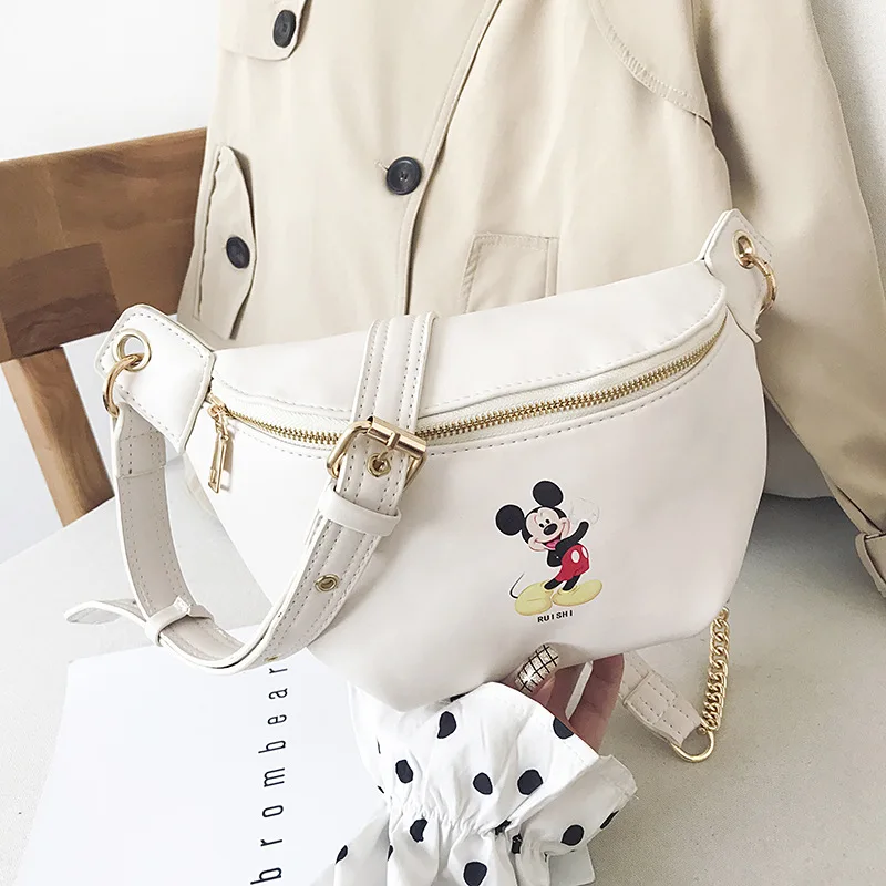 Disney Mickey mouselady messenger bag women shoulder bag minne Waist pack chest bag