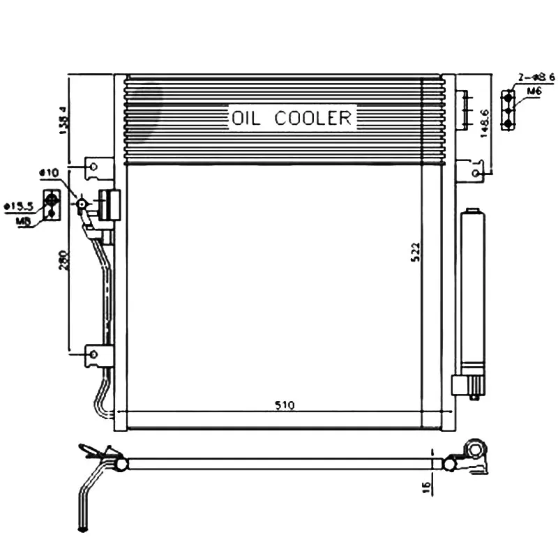 CAR AC Air Conditioner Condenser for Jeep Liberty Dodge Nitro 3.7 4.0 V6 2006-2012 68003971AB 68003971AC CH3030229 CH3030232