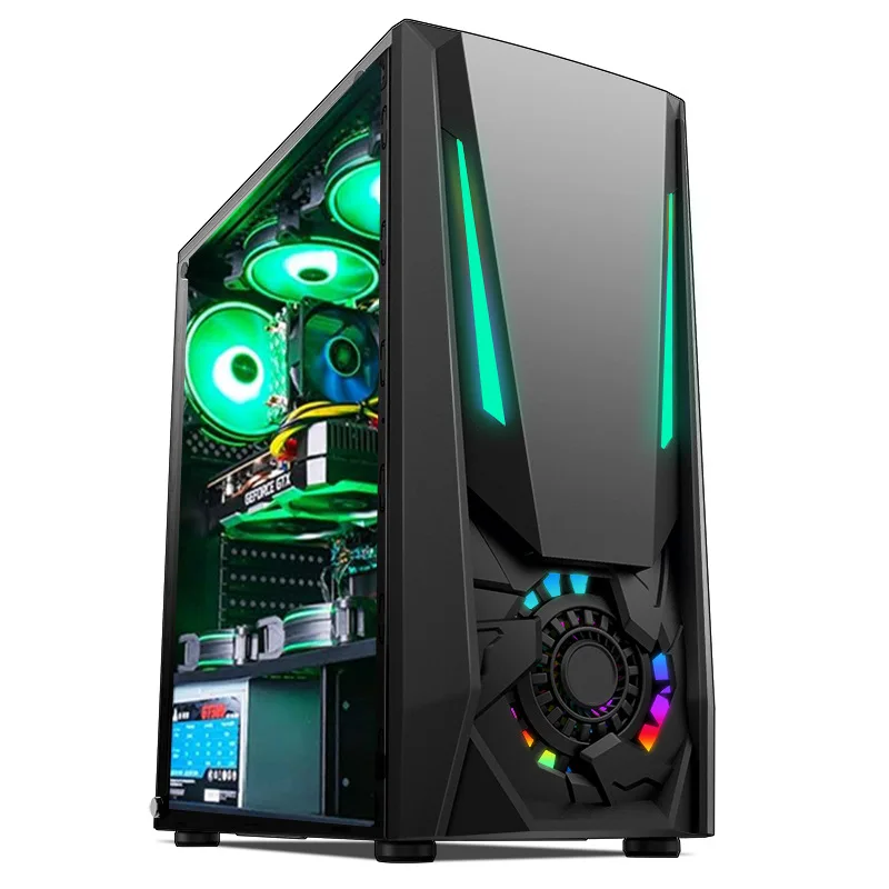 Factory sell directly checp price Core E5-2660 LED 16GB HDD SSD GTX 1060 6GB GPU VGA deaktop computer gaming pc