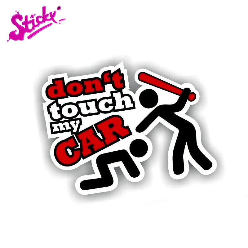 

STICKY Touch My Car Shocker Hand Auto Car Sticker Decal For Motorcycle Off-road Laptop Helmet Trunk