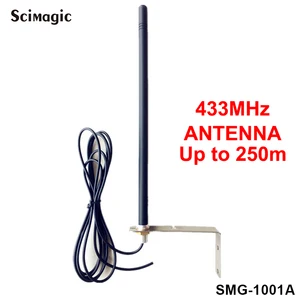 Hasta 250 m al aire libre Antena 433MHz Garaje Garaje Control remoto Señal de radio Repetidor inalámbrico 433.92 MHz RG174 2M Cable 12 mejores ventas 433 MHz Signal Booster - №8