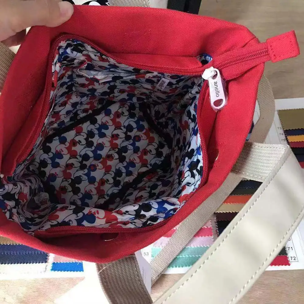 Bolso de hombro tipo bandolera de Disney Mickey Mouse para mujer, complemento de moda con dibujos animados de Minnie, bolsa de gran capacidad para comprar y guardar libros