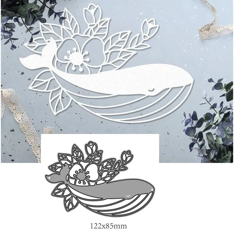 Metal Cutting Dies Cut Animal whale Decoration Scrapbook Paper Craft Knife Mould Blade Punch Stencils