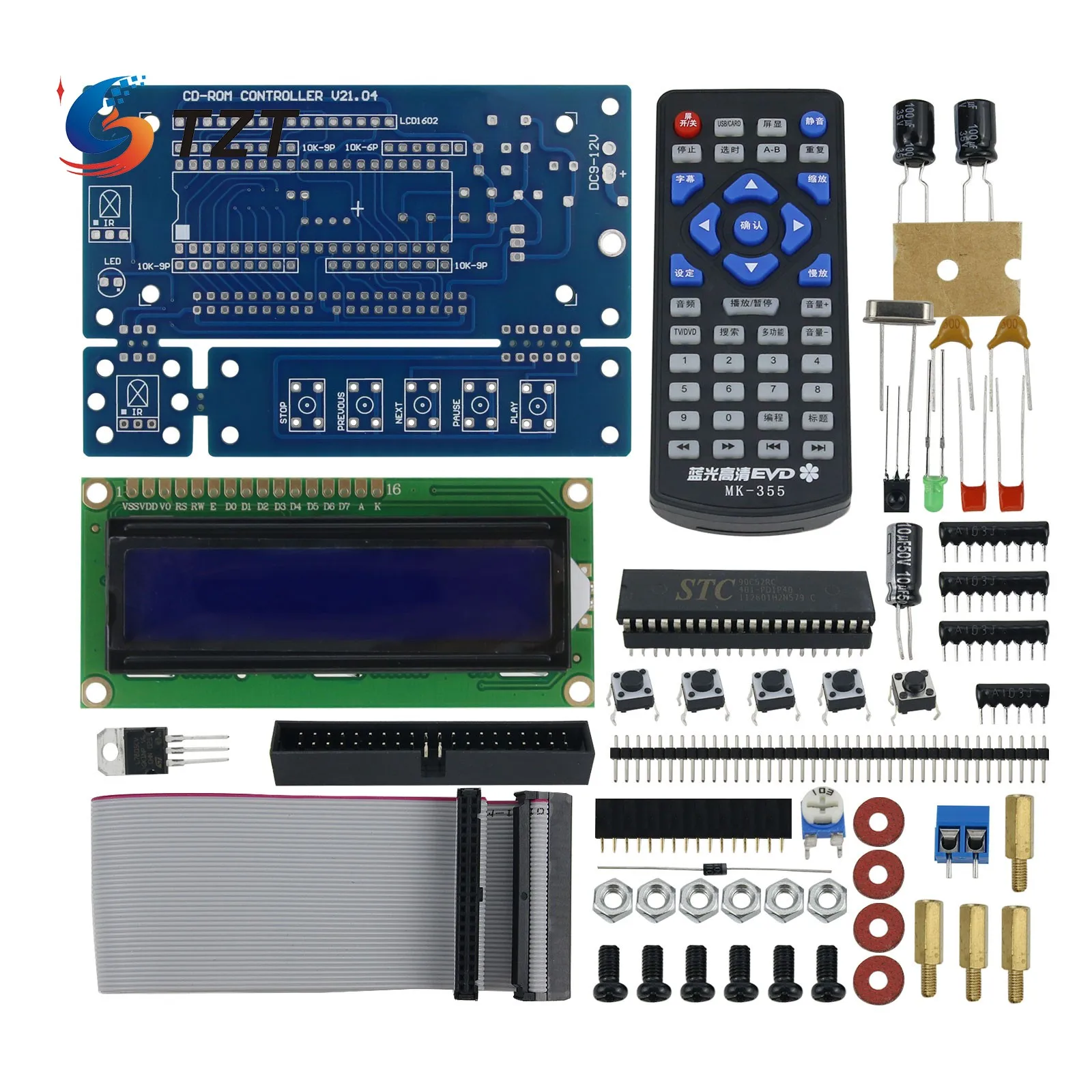 TZT CD-ROM Controller DVD-ROM IDE Optical Drive Controller Unassembled DIY Optical Drive To CD Player