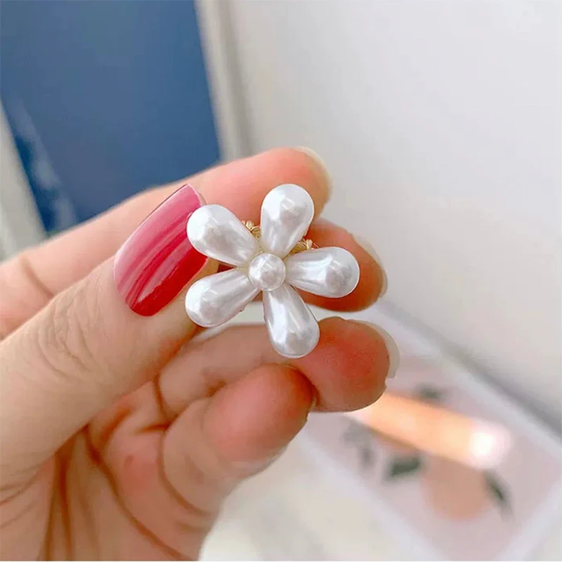 Mini pinces à cheveux en perles pour femmes, ensemble de petites pinces à fleurs coréennes, accessoires de cheveux, coiffure de mariage pour filles en forme de crabe doré, nouvelle collection 2020