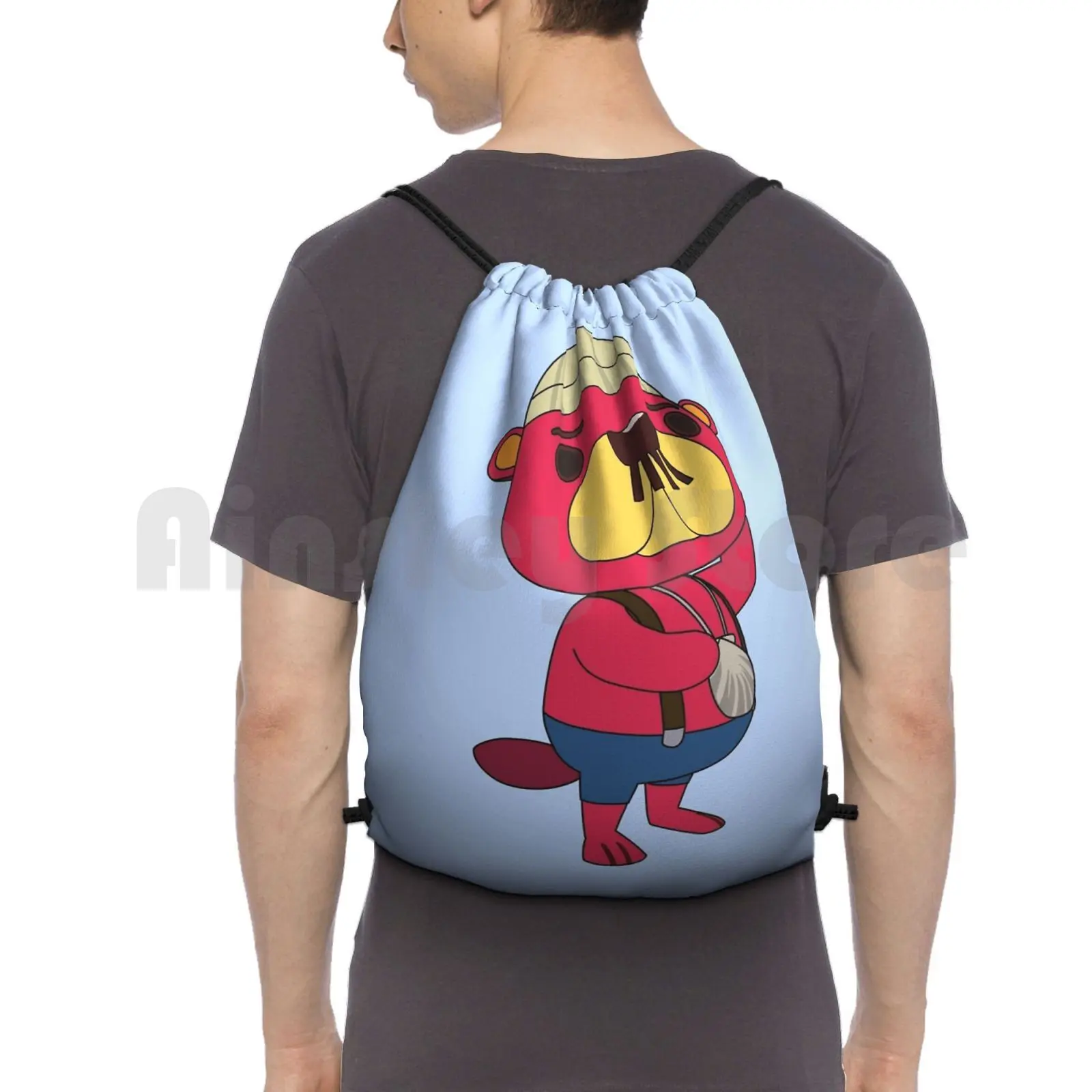 Pascal / Animal Backpack Drawstring Bag Riding Climbing Gym Bag Dobutsu No Mori Population Growing Wild World City Folk