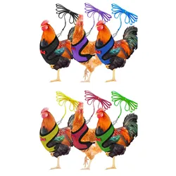 Fashion Chicken Duck Vest Hen Belt Pet Harness Matching Collars Bow Comfortable Leads Breathable Poultry Supplies