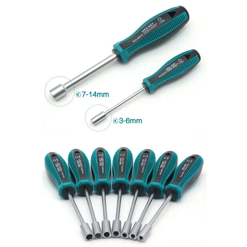 3-14mm Screwdriver Set  Socket Wrench Electrician Allen Screw Driver Set Hex Nut Key Hexagon Hand Tools