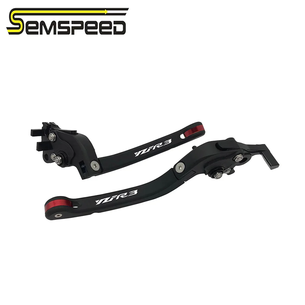 SEMSPEED For 2021-2022 YZF-R3  YAMAHA YZF R3 R 3 YZF-R3 Parts Motorcycle Accessories CNC Foldable Brake Clutch Levers with Logo