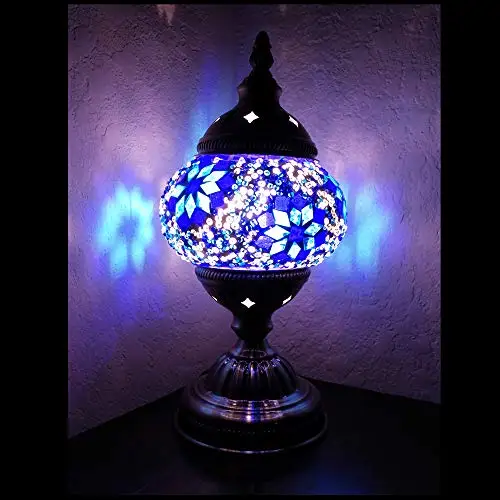 

Handcrafted Turkish Mosaic Glass Table Lamp | Great Home Decor for Living Room, Bed Room, Game Room, media Room | Also Great for Do