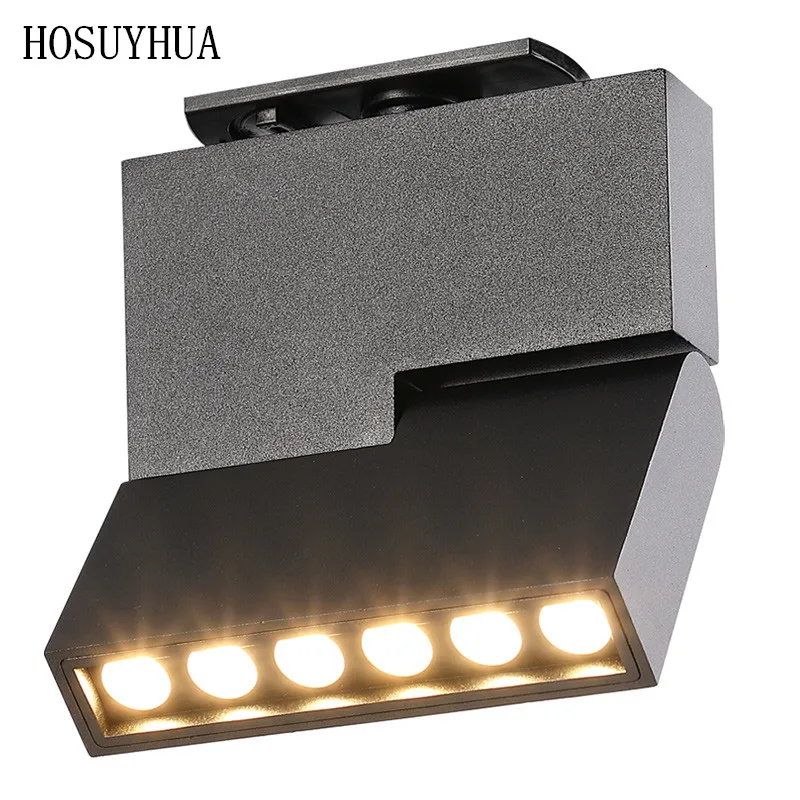 Luci a binario a LED 12W COB faretti a binario a soffitto lampade a binario per negozio di scarpe lampada da esposizione illuminazione da negozio AC110V AC220V AC230V