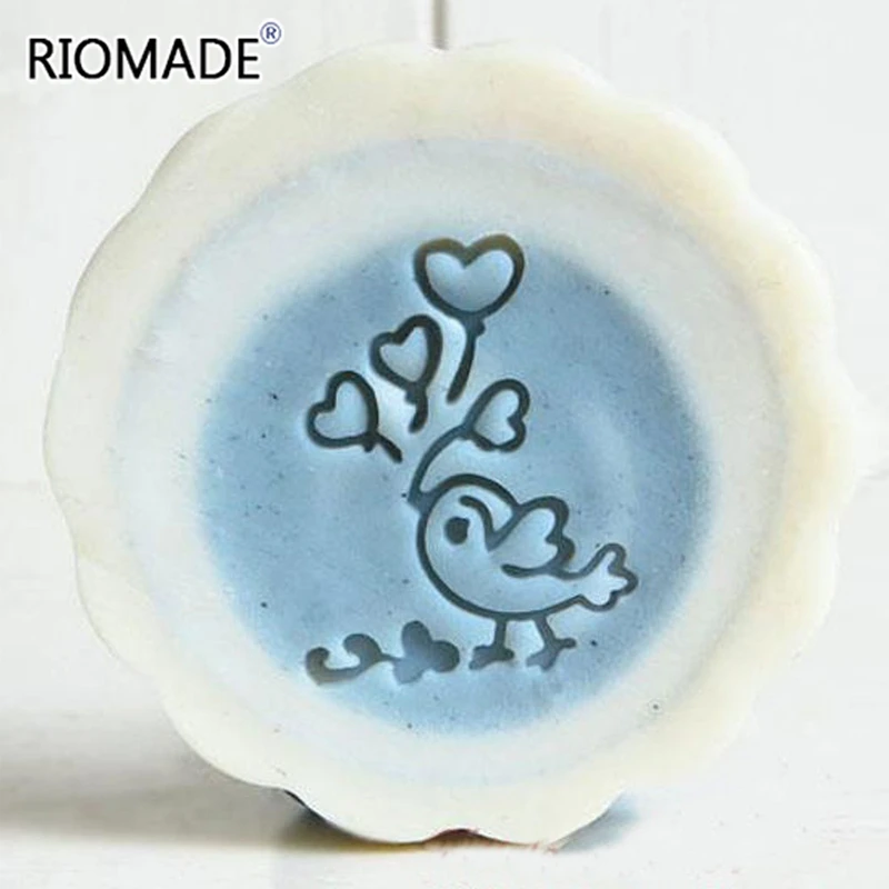 Cute Birds Handmade Soap Stamp Bird Pattern Transparent Natural Plexiglass Soap Seal With Handle Acrylic Chapter Custom