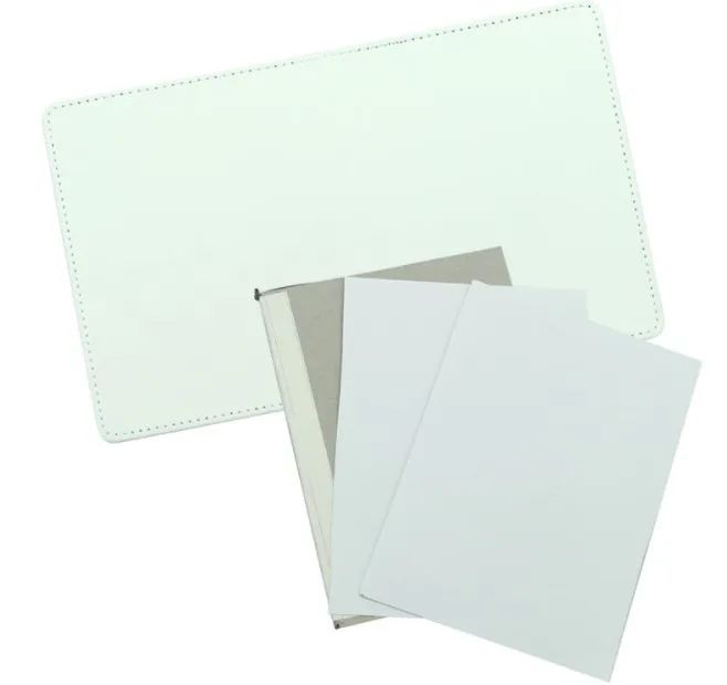 Sublimation Blank PU Leather Cover Notebooks Soft Surface Notebook Customize Heat Transfer Printing Note Book For Office etc.