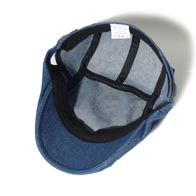 Denim Newsboy Cap Men Women Gatsby Ivy Retro Hat Driver Flat Cap Casual Golf Cabbie Hat Driving Hunting Cap