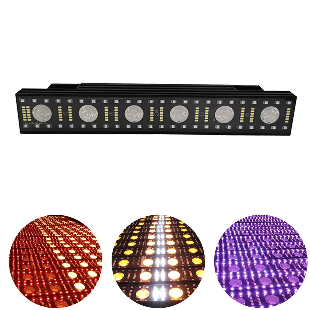 6x3w led feixe de lavagem estroboscópio 3 em 1 luz de lavagem de parede dmx512 rgbw barra de luz dmx512 dj discoteca festa casamento ao ar livre luz de efeito de palco